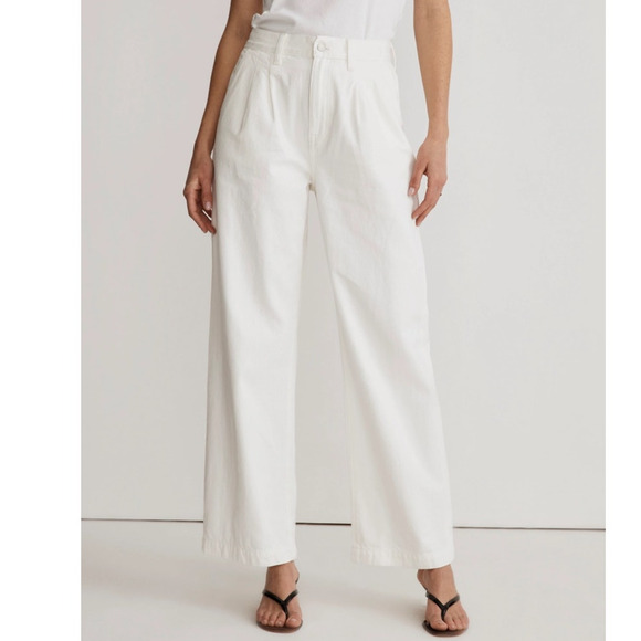 Madewell Harlow Wide Leg 100% Cotton Airy Denim Jeans US Women's 32 Plus New - Picture 1 of 7